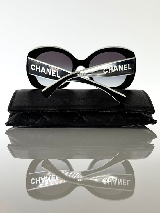 Chanel 71414 CC Logo Sunglasses – Black & White main image 11